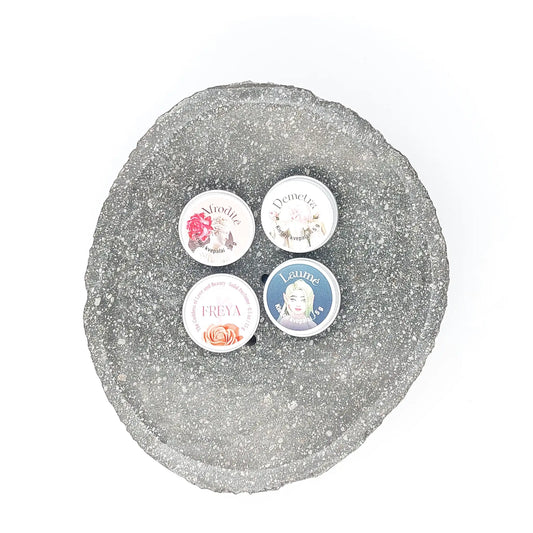 Deivių ketvertas - 4 mini kietų kvepalų dovanų rinkinys | 4 x 5 g