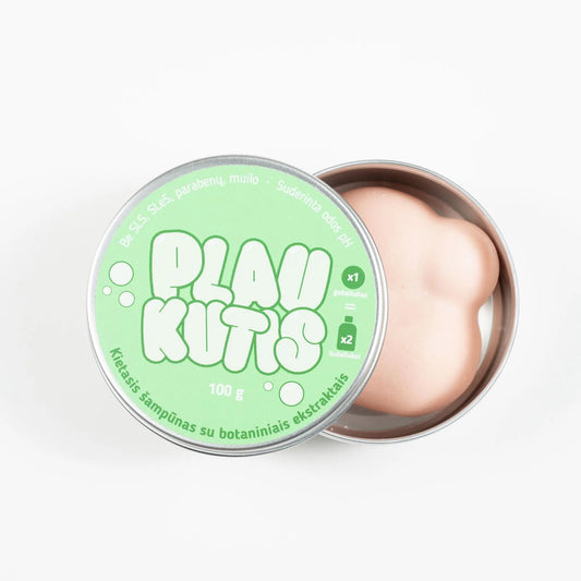 Plaukutis - Bergamotės, greipfrutai, ylang-ylang | Kietasis šampūnas, 100 g. - Bebrų Kosmetika