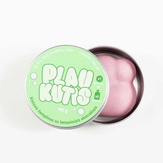 Plaukutis - Levandos, bergamotės, pačiuliai, juodieji pipirai | Kietasis šampūnas, 100 g. - Bebrų Kosmetika