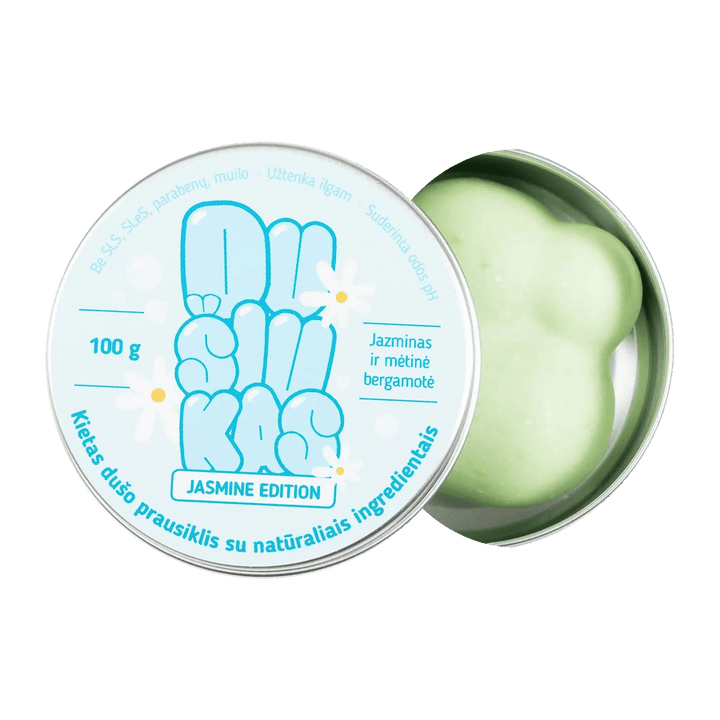 Dušiukas Jasmine - Jasmine, Mint Bergamot | Solid shower gel, 100 g.